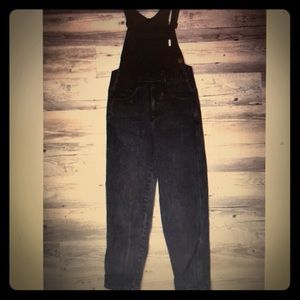 Vintage 90’s Guess Women’s Dark Denim Overalls XL